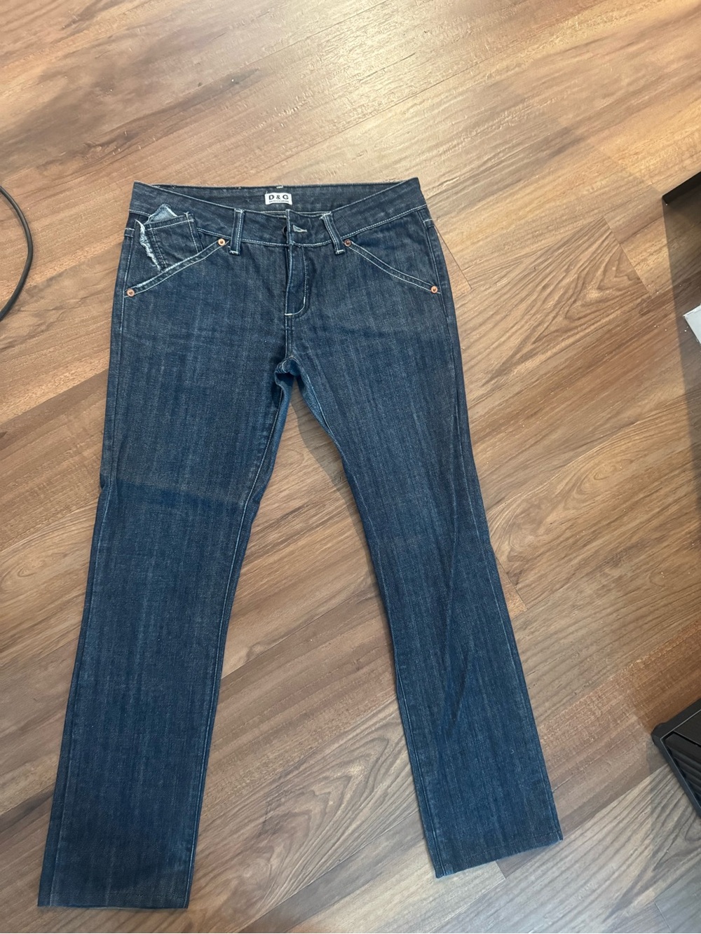 D&G Women’s Dark Blue Straight-Leg Jeans